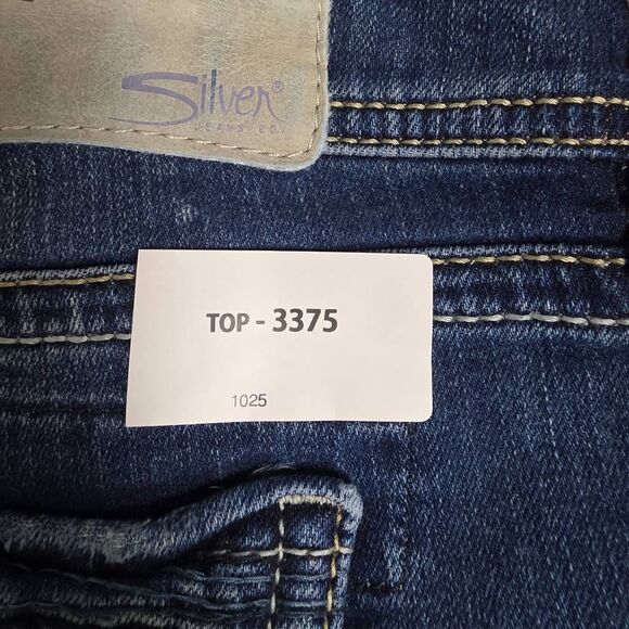 Silver Jeans Aiko Mid Capri W29/L22 Dark Wash Stretch - Picture 9 of 9